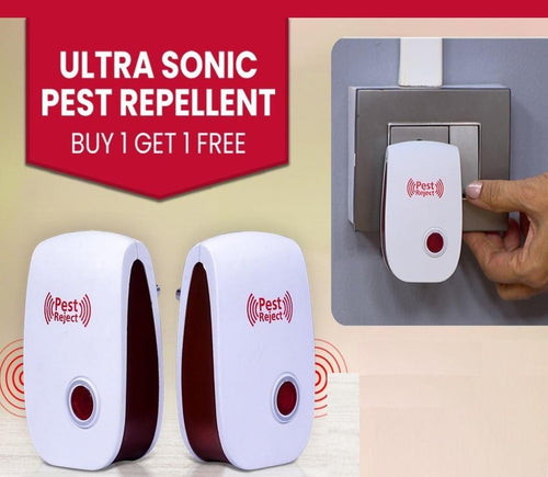 Ultrasonic Pest Repellent for Mosquito, Cockroaches, etc. (Buy 1 Get 1 Free)