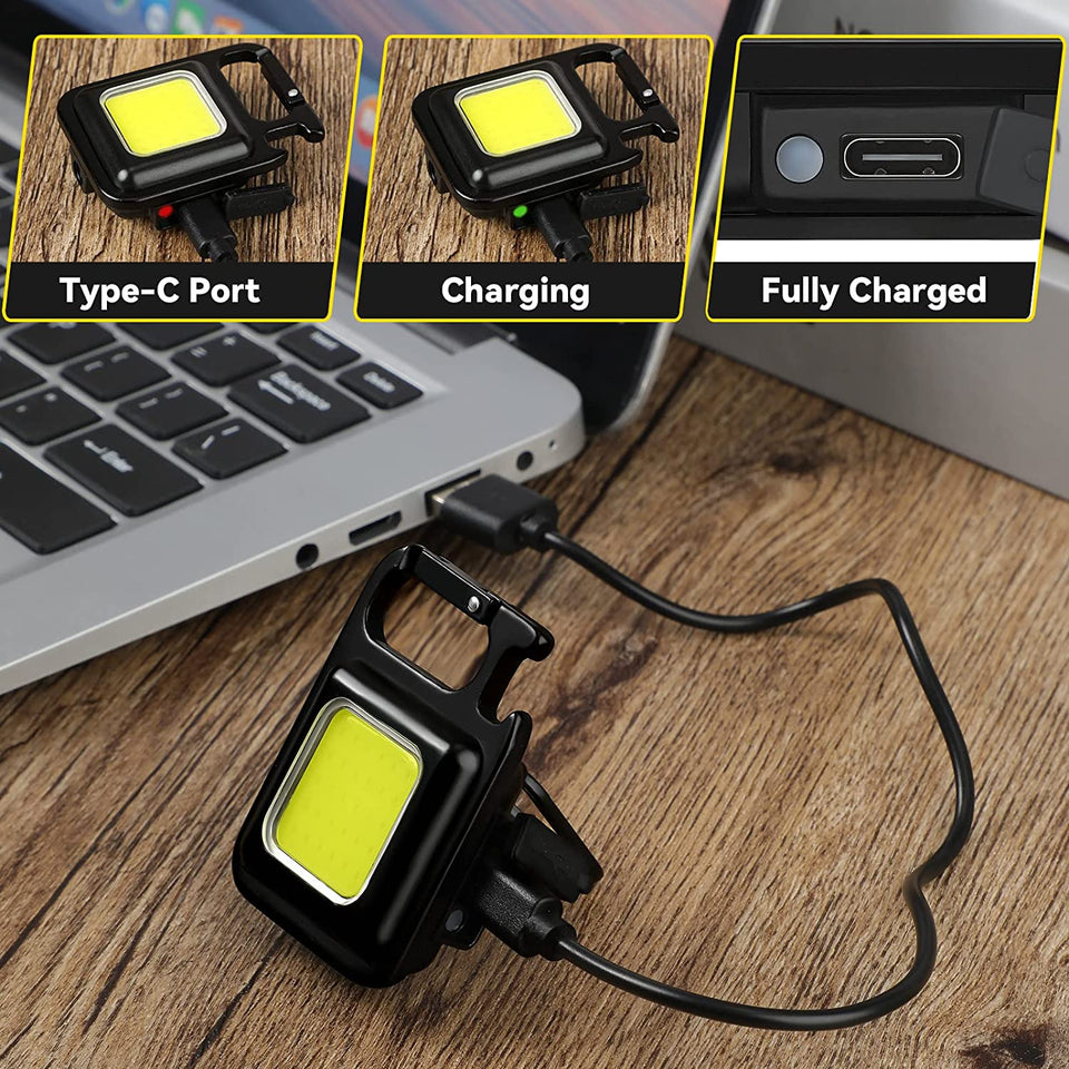 Mini LED Keychain Flashlight (Rechargeable)